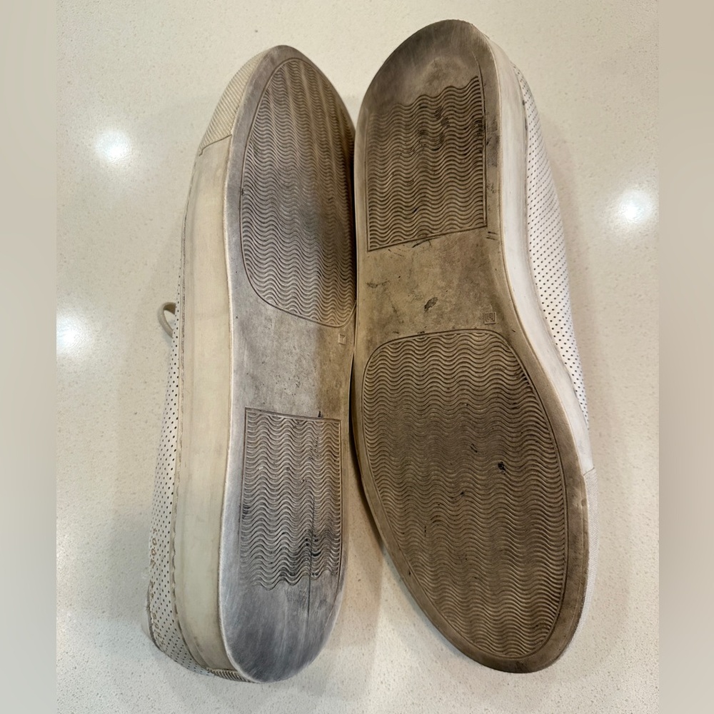 Common Projects Cream Perforated Achilles Sneakers - Picture 6 of 7
